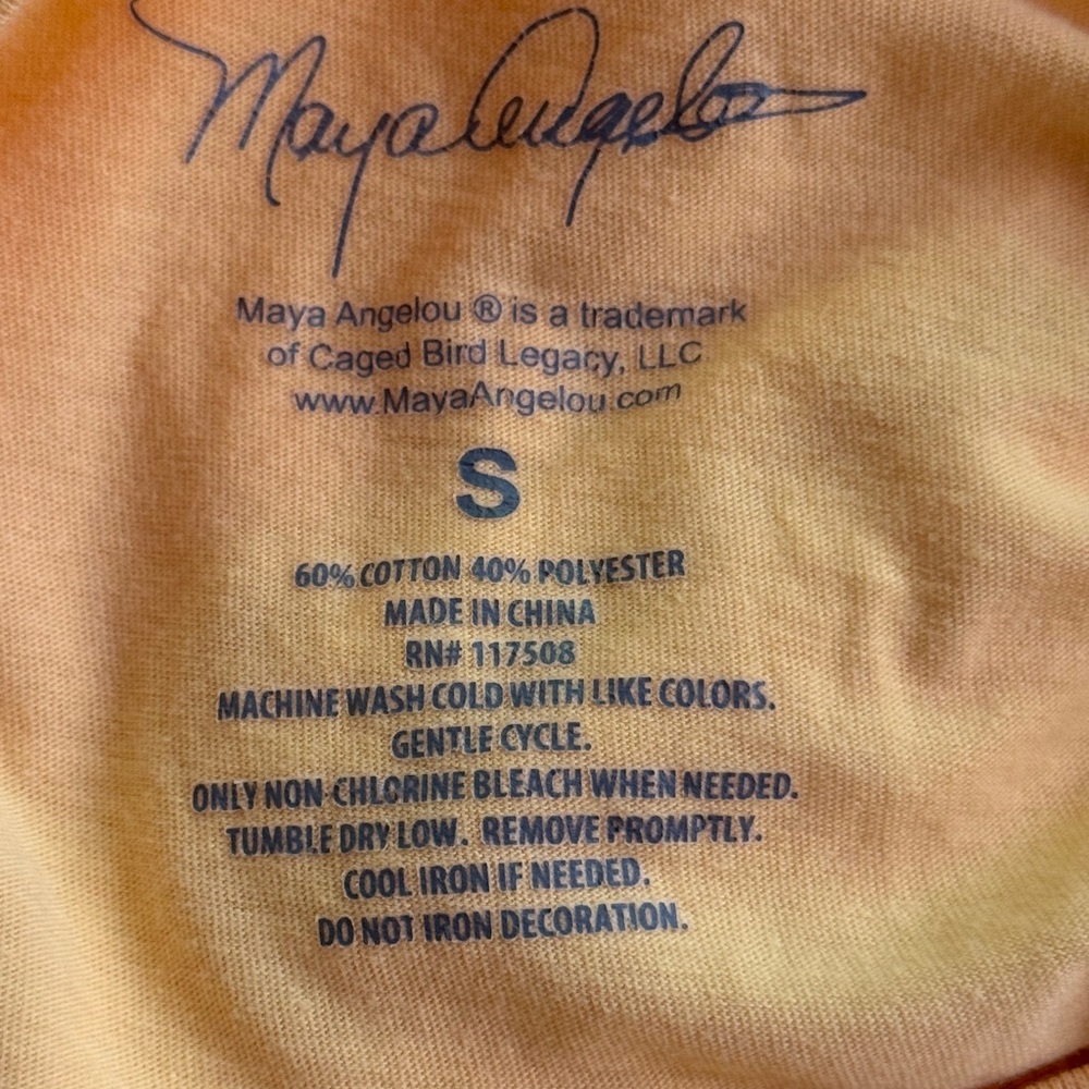 Maya Angelou Still I’ll Rise Yellow T-Shirt - Picture 4 of 4